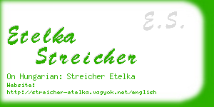 etelka streicher business card